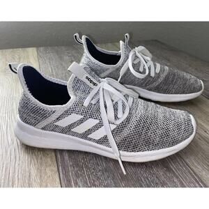 Adidas Womens US Size 6 Cloudfoam Pure DB0695 White Gray Athletic Running Shoes